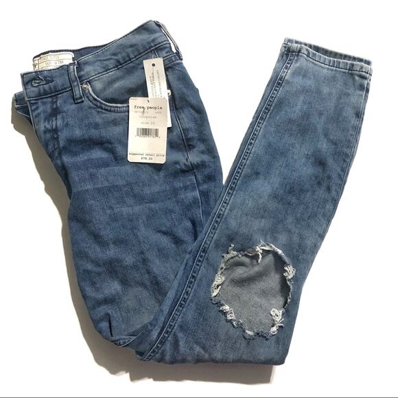 Free People Denim - Free People Busted Knee Jeans 29 SHORT